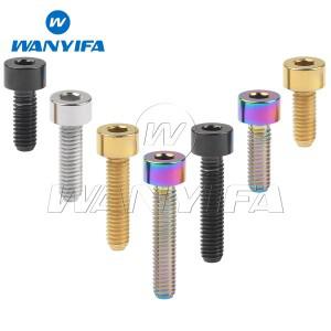 Wanyifa 티타늄 볼트 M3 M4X6 8 10 12 15 20mm 육각 헤드 캡 나사 모형 항공용 컬럼