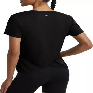 발레프 여성용 반팔 운동 셔츠 운동복 자외선 차단 통기성 티셔츠 퀵 드라이 짐 러닝 테니스