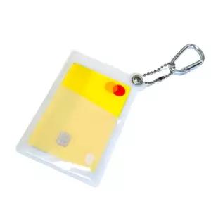 PVC 양면 교통카드 출입증 카드 케이스 고리포함