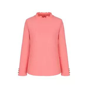 [크로커다일레이디]프릴넥 골지 티셔츠 CLESTS102_US