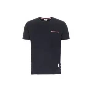 [톰브라운] 스트라이프 트리밍 체스트 포켓 반팔티 139059136