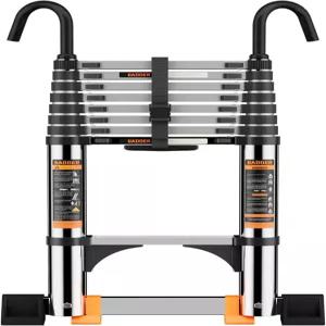 안정된 후크와 스태빌라이저 바랜드가 있는 텔레스코프 사다리 8.5피트 확장 최대 용량 330파운드 RV 또는