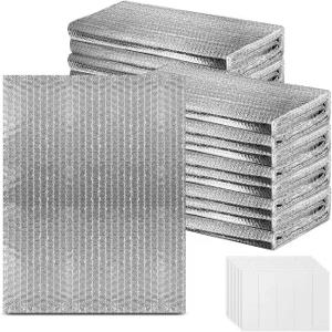 2-자동차 차고 문 단열 키트 16Pcs 24 ×48 반사 알루미늄 호일 이중 버블 패널 6mm 두께의 복사 장벽 열