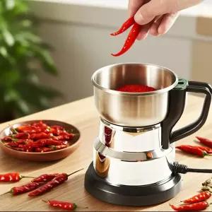 향신료 그라인더 전기 커피 및 다기능 분쇄기 스테인리스 스틸 10.5 x 17.5 cm