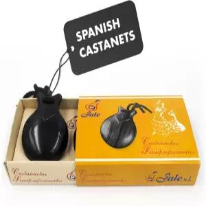 제일 폴로파스 플라멩코 스페인 카스타네츠 성인 및 청소년용 블랙 플라스틱 카스타뉴엘라 15세 이상 올레