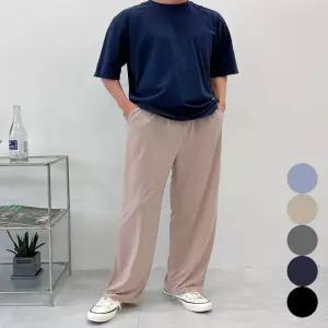 남자 여름 아이스 일자바지 찰랑 와이드 쿨 팬츠 xqG6+9sjW