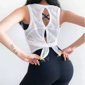 민소매 상의 메쉬 트레이닝 트임 티셔츠 XL 줌바댄스복 에어로빅복 가림복