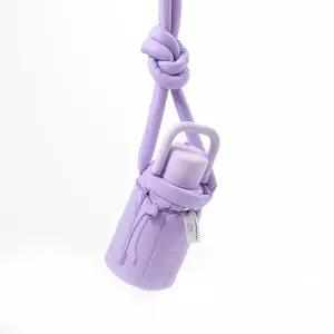 홀로홀로 원터치 밀크 보온보냉병 텀블러 파우치 가방 파스텔퍼플