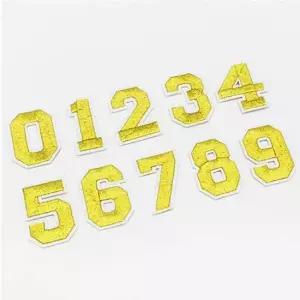 티셔츠리폼 열접착와펜 숫자 패치 골드 세트 열접착패치 의류리폼 옷리폼 의류자수 와펜