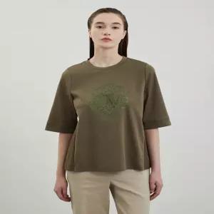 [올리비아로렌]자수 티셔츠__VOCAS4M4131