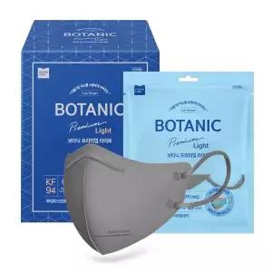 모나리자 보타닉 프리미엄 라이트 마스크 그레이 새부리형 (KF94) 25매
