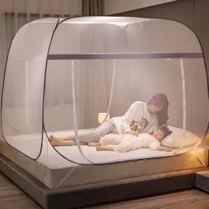 사각 큐브형 원터치모기장 침대 모기장 텐트 싱글