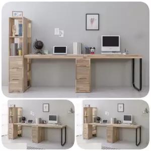 2700 쌍둥이책상 자매 형제 아카시아원목 2인용책상 C