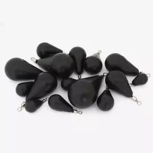 블랙 무광 봉돌 물방울 추 8호 문어 갑오징어 쭈꾸미 검정 고리 회전 싱커