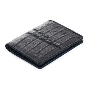 SCOAN 리얼 악어가죽 슬림 미니지갑 3576