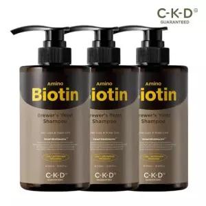 CKD 아미노비오틴 맥주효모샴푸 500ml 3개 세트 / 탈모증상완화 (정가 120,000원)