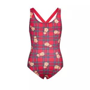 [레노마수영복](하남점)지퍼백 폴리백 2종 무상증정 여아 타탄퍼피 원피스수영복RN-GF2E802-RD