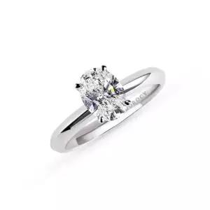 14k 오벌컷 랩 다이아몬드 반지 1캐럿)