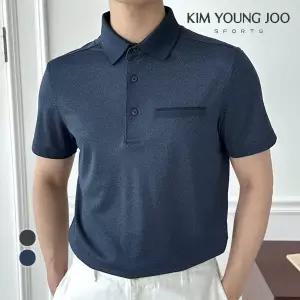 김영주스포츠 시원한 남성 카라 반팔 티셔츠 속건 냉감 여름 기능성티 KRMT1054