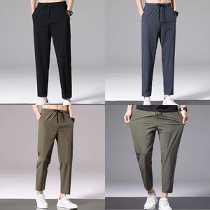 남성 여름 링클프리 스판 밴딩 슬랙스 바지 남자 쿨링 냉감 팬츠