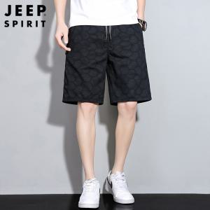 JEEP SPIRIT 남성 5부 면 반바지 여름 아이스팬츠