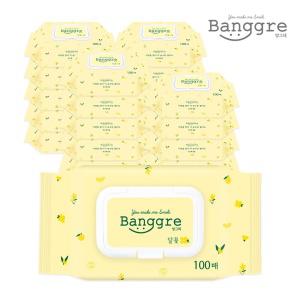 방그레 물티슈 달꽃 캡형 100매 20팩 (50gsm)