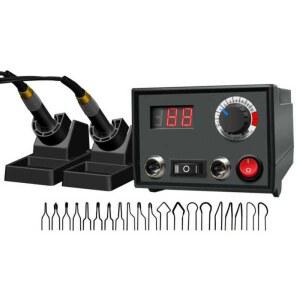 우드버닝툴 펜형 인두기 온도조절 옵션 2구 납땜 LCD 버닝기