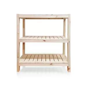 파인 우드렉 3단 선반 800 DIY 원목 모듈 선반 정리 선반/받침대/화분/신발장/신발/지지대/거실/정리대