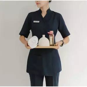 피부관리사 유니폼 빅사이즈 상하의세트 마사지샵 스파 L