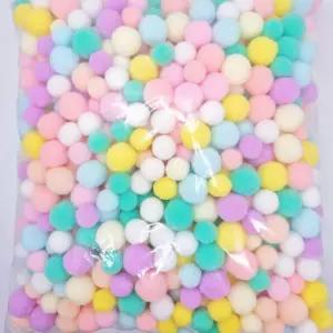 파스텔 고탄력 폼폼이 혼합 사이즈 대용량/교실/환경판/준비물/다용도/놀이감/퐁퐁/뿅뿅이/공예재료/뽕뽕이