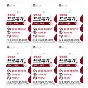 종근당건강 프로메가 오메가3 트리플 장용성 캡슐 654mg x 60캡슐 6개 / 써클