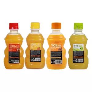 빙그레 삼다향 착즙주스 320ml 4종 혼합 8개 천혜향2 한라봉2 레드향2 청귤2