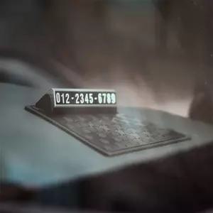 프레쉬 논슬립 듀얼 주차 알림판/패드 대쉬보드용 자동차 전화 번호판 차량 폰 번호 차량용 핸드폰 연락처