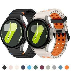갤럭시 워치 7/6/5 Pro/4 클래식 40mm 스포츠 실리콘 풀커버 손목 밴드 7 스트랩
