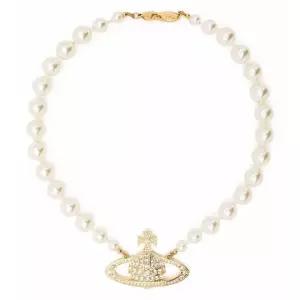 25SS  원 로우 펄 바스 릴리프 쵸커 진주 목걸이 골드 63010106 02R202