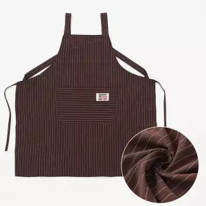 코튼 스트라이프 앞치마 카페 가정 어린이집 포켓 H형