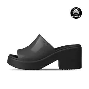 [크록스]브루클린 슬라이드 하이 샤인 힐 여성 슬리퍼 샌들 블랙 209709-001 916770