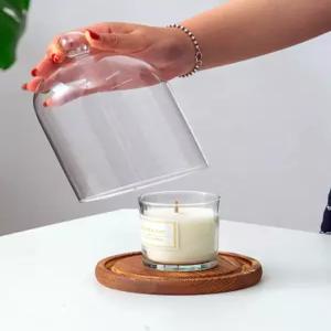 방진 유리 우드 캔들 먼지차단 향초 부케돔 인테리어