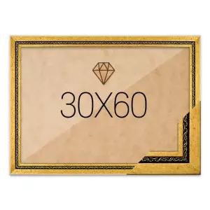 아트박스/누니액자 보석십자수액자 30x60 고급형 그레이스다크골드