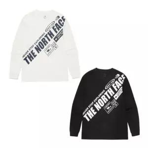 [노스페이스]키즈 NT7TQ52 ALL 익스플로어 레터링 긴팔 라운드 티셔츠 928204