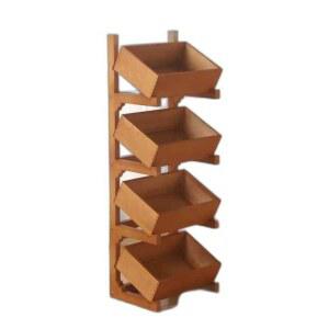 원목 3단 수납랙 3층 마트진열대 디스플레이 양파 미니 우드 두꺼운 다층 캐비닛