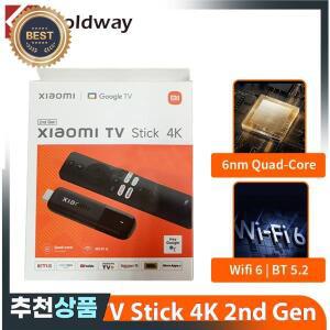 샤오미 TV 스틱 4K 2세대 2025 글로벌 버전 구글 스마트 HDR 2GB 램 8GB 롬 블루투스 5.2 미니 동글 스트리