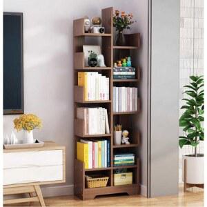 스탠딩 와이드 수납랙 월드 우드 수납책장 진열대 9단 3단 폭좁은 북쉘프 북타워 벽선반 스탠드