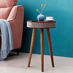 침대협탁 무선 충전 블루투스 테이블 스피커 우드 플러그인 침실 사이드