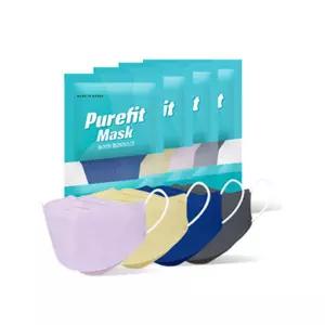(힘찬)국내산_퓨어핏 3D 컬러마스크 대형 50매 칼라 편한 국산 일회용 성인 외출용 어른