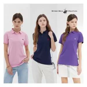 [무료배송/초특가] 비버리힐스폴로클럽 여성 PK 폴로 반팔티셔츠 3종택1