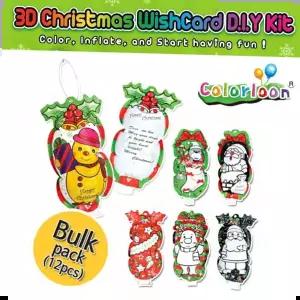 꾸미기 컬러룬 크리스마스 카드 12인 장식 풍선
