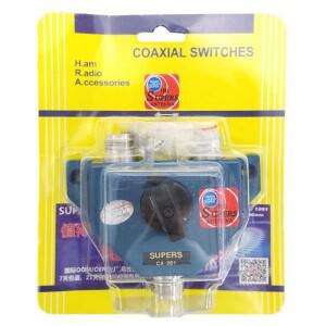 CA-201 안테나 스위처 UHF 1.8 ~ 600MHz 수동 항공 암 커넥터 어댑터 컨버터 CB 자동차 라디오 동축 스위치