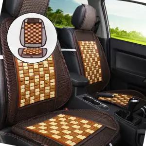 글로 루반 대나무 자동차 시트 다크브라운 의자등받이