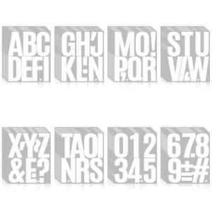 Llewyn 레터 스티커 40장 300개, 접착식 방수 10.2cm(4인치) 우편함 숫자 비닐 스티커, 물병, 창문, 문, 교실, 자동차, 노트북, 스크랩북용 알파벳 데칼 (흰색 화이트, 10.2cm(4인치))